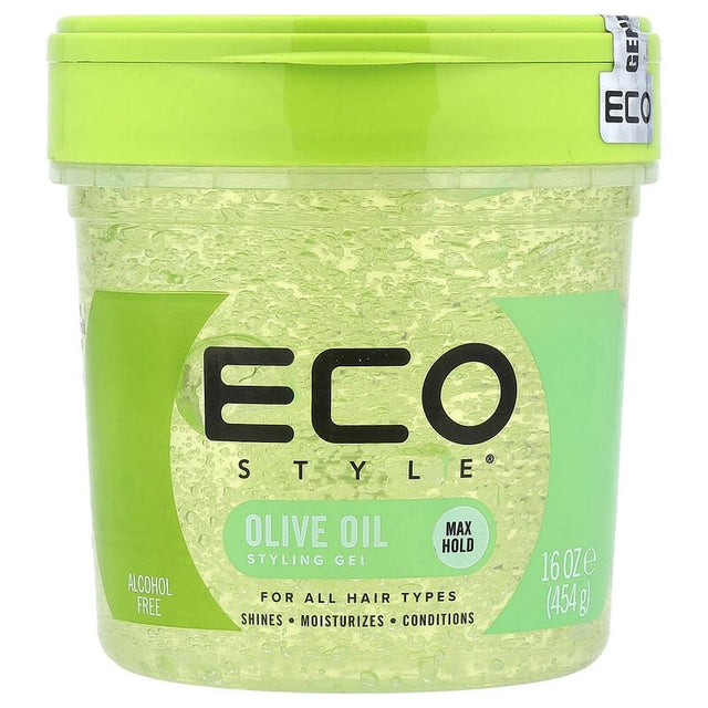 Eco Style, Styling Gel, Max Hold, All Hair Types, Olive Oil, 16 Oz (454 G) - image 1