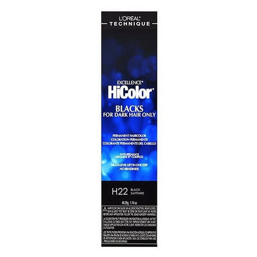 Loreal Excel Hicolor H22 Tube Black Sapphire 1.74oz (3 Pack) - image 1