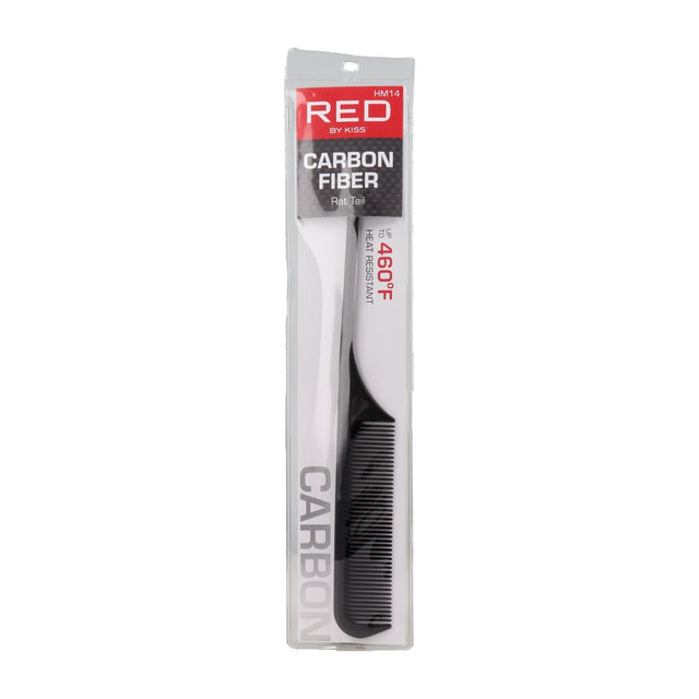 Red Carbon Fiber Rat Tail Comb - image 1