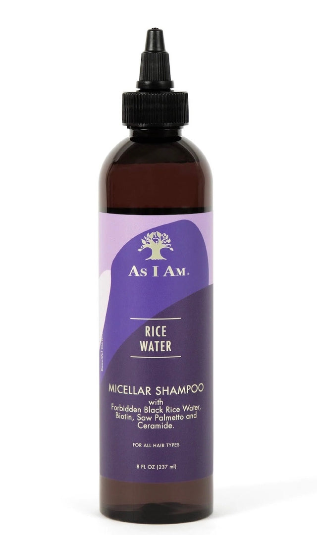 As I Am Rice Water Strengthening Shampoo for Breakage and Fragile Hair Gentle Cleanse 8 fl.oz. with Forbidden Black Rice, Saw Palmetto, Biotin - image 1