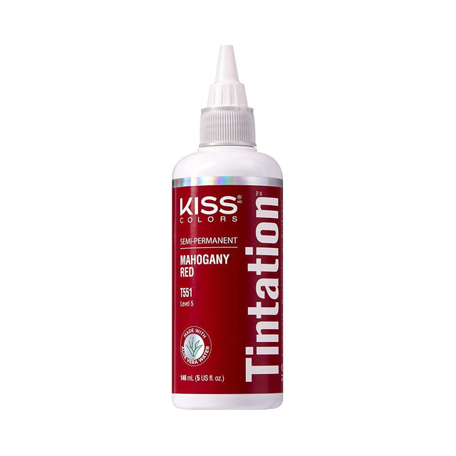 Kiss Tintation SemiPermanent Hair Color Treatment 148 ML (5 US Fl.oz) (Mahogany Red) - image 1