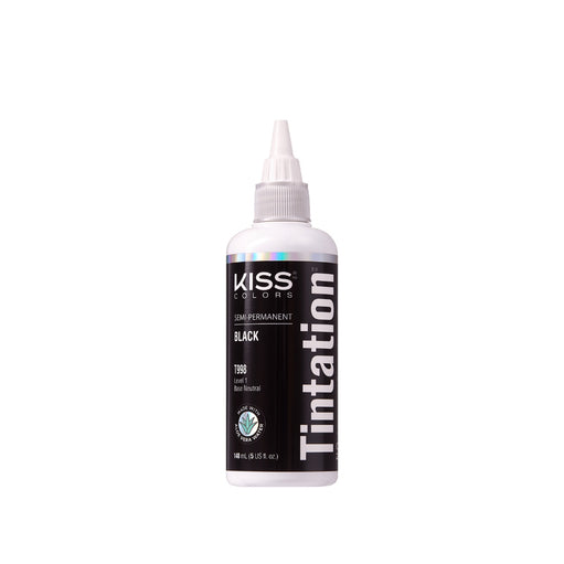 Kiss Tintation Semi Permanent Hair Colour with Argan Oil, Aloe Vera - Jet Black T999 - image 1