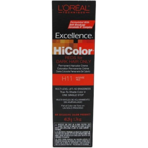 L Oreal Technique Excellence HiColor Permanent Creme - for Dark Hair Only (Color : H11 Intense Red) - image 1