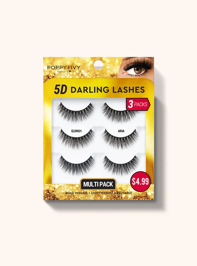 Poppy & IVY- 5D Darling Lashes Multipack - 3 Pairs - image 1