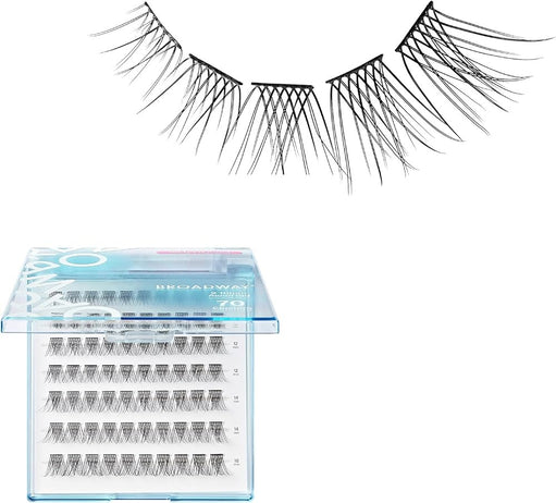 Broadway Lash Clusters, 9-16mm 70 Pcs Assorted Natural Wispy False Eyelashes, Customizable DIY Individual Lash Extensions for Beginners, Lightweight & - image 1