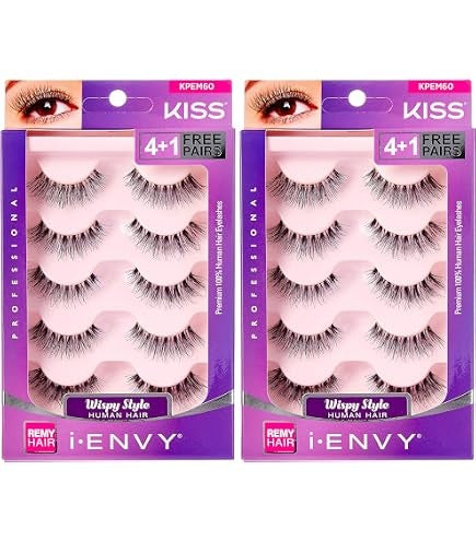 IEnvy by Kiss So Wispy 03 Strip Eyelashes 5 Pair Value Pack #KPEM60 Na - image 1