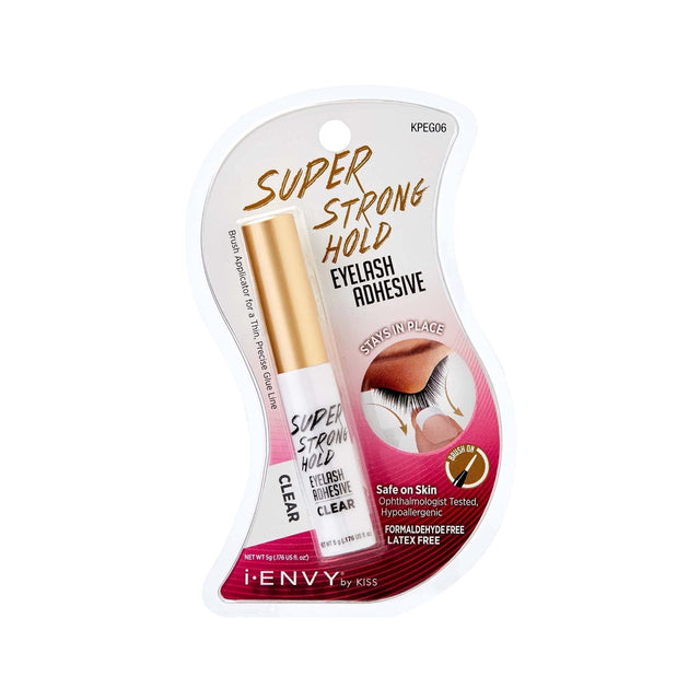 I-Envy by KISS Super Strong Hold Eyelash Adhesive Waterproof Long-Lasting Strip Lash Glue Natural-Looking Allergy & Latex Free with Brush Applicator - image 1
