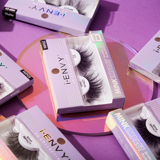 I-Envy False Lashes 3D Mink-Like Plush Impact Natural to Dramatic Vegan Eyelashes - image 1