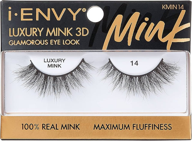 I-ENVY False Lashes Luxury Mink Collection Eyelashes 100% Real Mink Glamorous Eye Look Lashes Maximum Fluffiness 3D Multi-Curl Angle - image 1