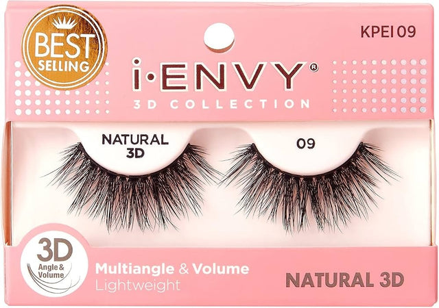IEnvy Natural Eyelashes Lightweight False Lashes Multiangle and Volume 3D Natural Strip Lashes - image 1