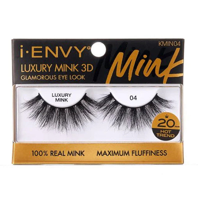 I-ENVY Luxury Mink Collection False Eyelashes 100% Real Mink Glamorous Eye Look Lashes Maximum Fluffiness 3D Multi-Curl Angle (2 Pack) - image 1