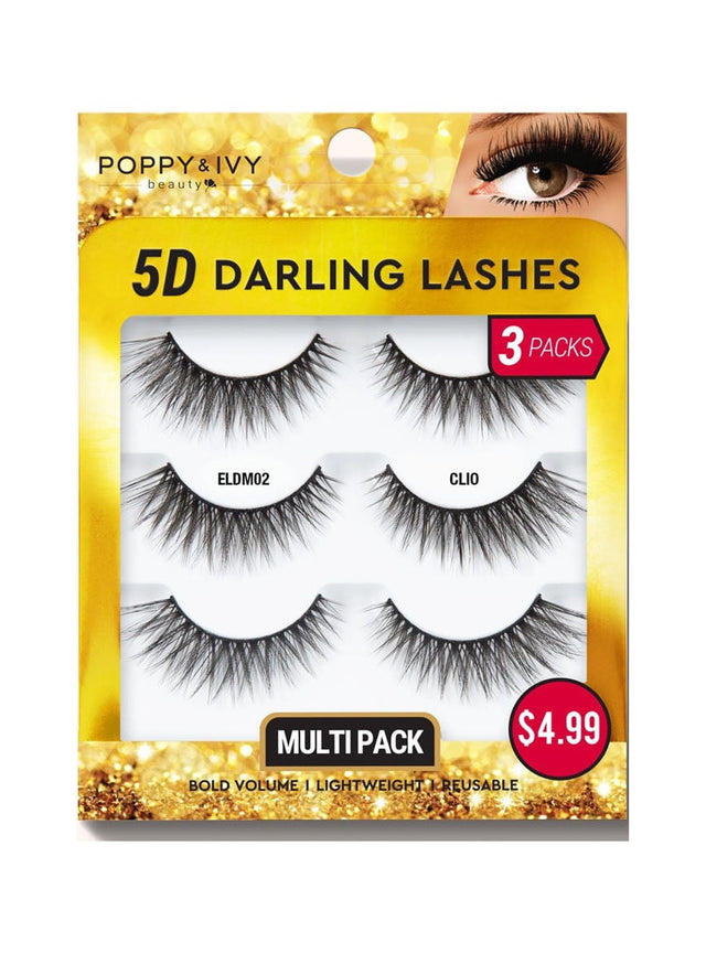 Poppy and Ivy 5D Darling Lashes Multi Pack ELDM04 Roxie 3 Pack - image 1