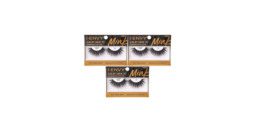 I-ENVY Luxury Mink Collection False Eyelashes 100% Real Mink Glamorous Eye Look Lashes Maximum Fluffiness 3D Multi-Curl Angle (2 Pack) - image 1