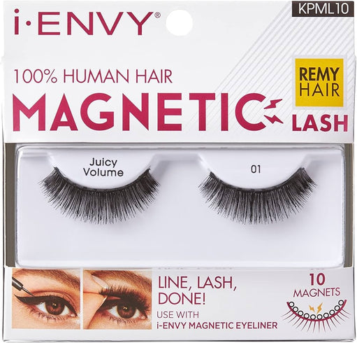 KISS I Envy Magnetic Human Hair Lashes Double Strength Reusable Lashes Easy to Apply Everyday Wearable False Eyelashes - image 1