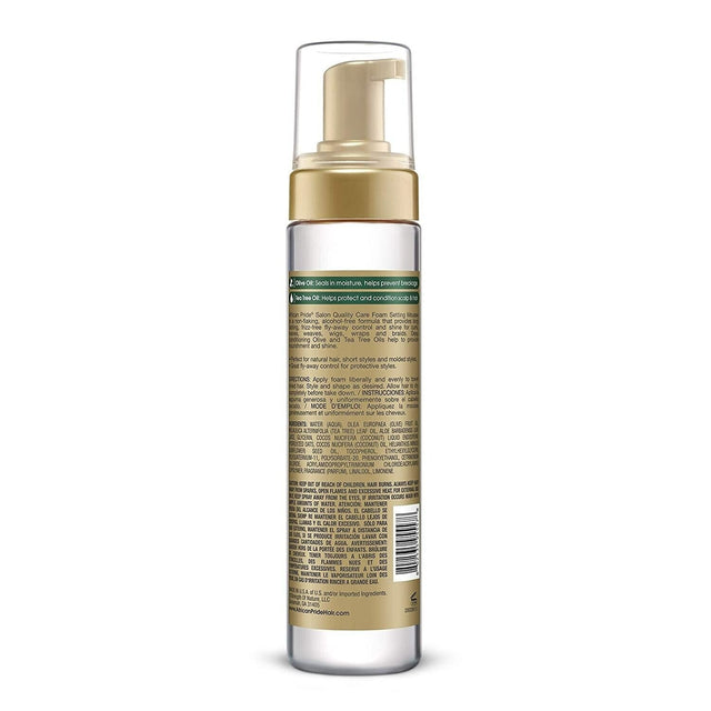 African Pride Olive Miracle Mousse Foaming 8.5 Oz. Moisturizing Curly Unisex - image 1