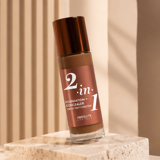 Absolute New York 2-in1 Foundation + Concealer (Cool Almond 1.41 Fl Oz Pack of 1) - image 2