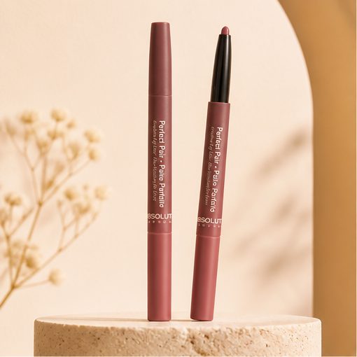 Absolute New York ALD07 Perfect Pair Lip Duo Fuller and Poutier Lips Deeper Shade for Lip Contouring Satin Lipstick and Lip Liner - image 1