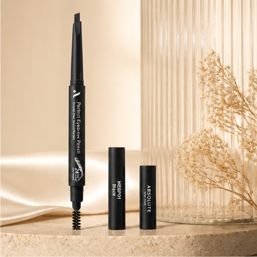 Absolute New York Perfect Eyebrow Pencil Dual-Ended to Shape Fill and Define Eyebrows (MEBP01 Black Hard) - image 2