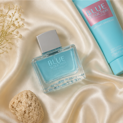 Antonio Banderas Blue Seduction Gift Set for Women-2.7oz EDT + 2.5oz Body Lotion - image 3