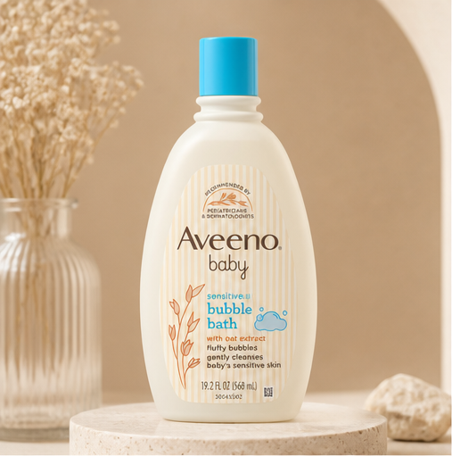 Aveeno Baby Sensitive Skin Bubble Bath, 19.2 FL OZ - image 1