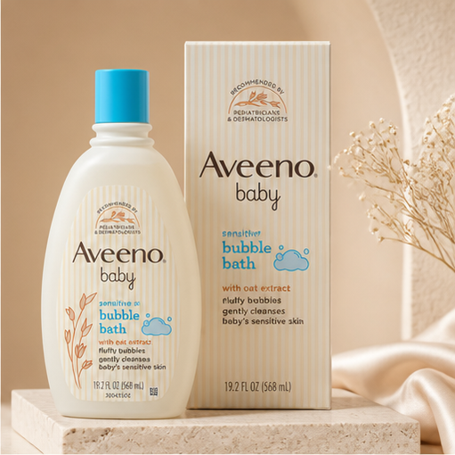 Aveeno Baby Sensitive Skin Bubble Bath, 19.2 FL OZ - image 2