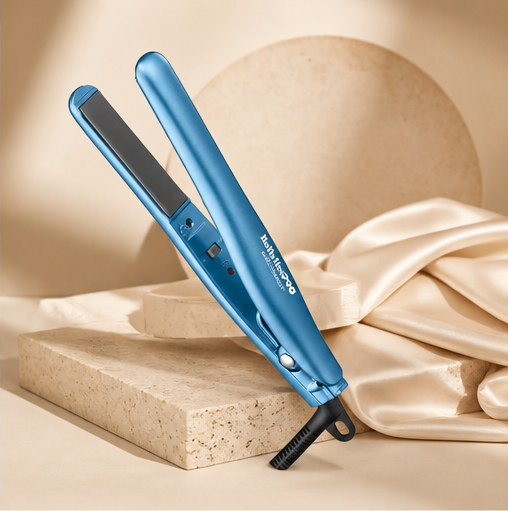 BaBylissPRO Nano Titanium Ultra-Thin Straightening Flat Iron - Blue - 1.5": Heating Time 60 Sec, 450 Max Heat Output, All Hair Types - image 2