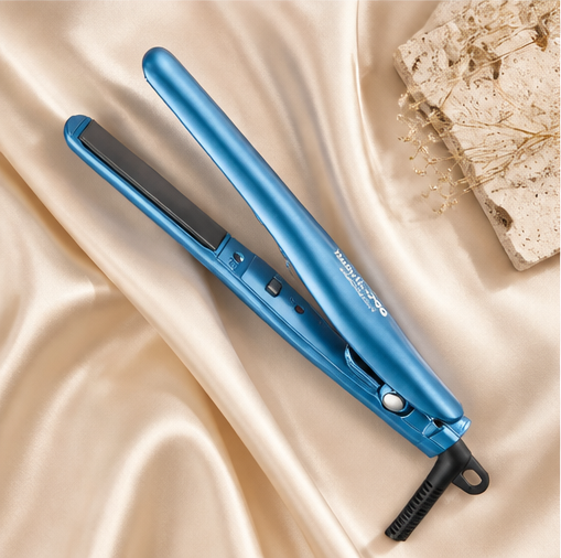 BaBylissPRO Nano Titanium Ultra-Thin Straightening Flat Iron - Blue - 1.5": Heating Time 60 Sec, 450 Max Heat Output, All Hair Types - image 3