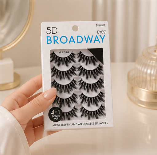 Broadway Eyes Strip False Eyelashes Multipack Fake Eyelashes Natural to Dramatic Look Lash Set 5 Pairs (04) - image 4