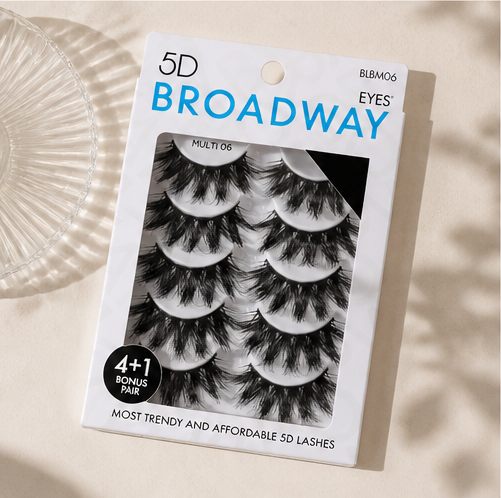 Broadway Eyes Strip False Eyelashes Multipack Fake Eyelashes Natural to Dramatic Look Lash Set 5 Pairs (06) - image 3