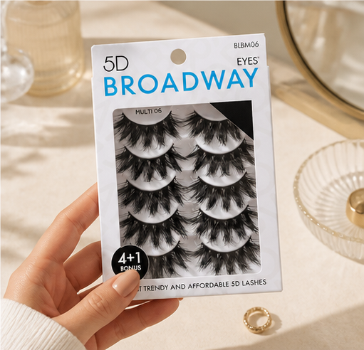 Broadway Eyes Strip False Eyelashes Multipack Fake Eyelashes Natural to Dramatic Look Lash Set 5 Pairs (06) - image 4