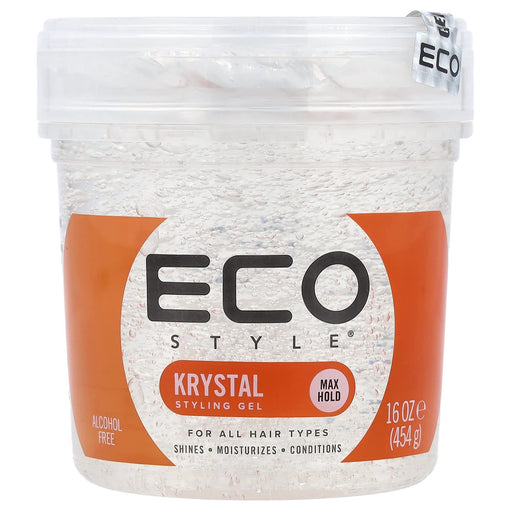 Eco Style, Styling Gel, Max Hold, All Hair Types, Krystal, 16 Oz (454 G) - image 1