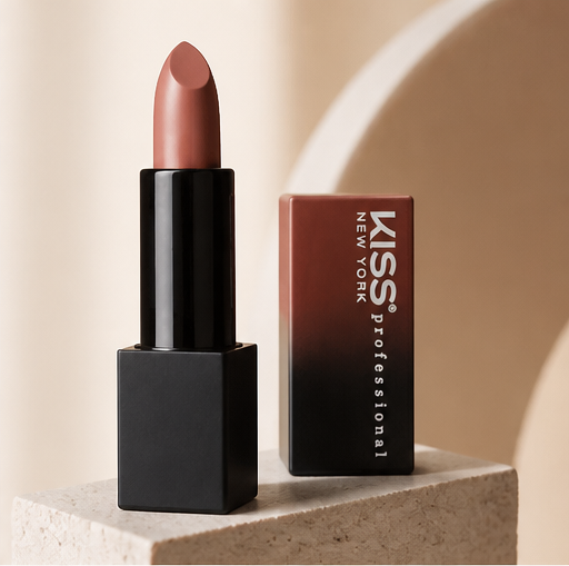 KISS NEW YORK Professional Rich Pigmented Lipstick Smooth Satin Finish Long Lasting Infused with Shea Butter and Vitamin E (Warm Blush) - image 2