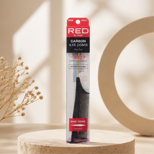 Kiss - Red Carbon Axe Pin Tail Comb - image 1