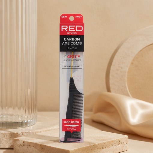 Kiss - Red Carbon Axe Pin Tail Comb - image 2