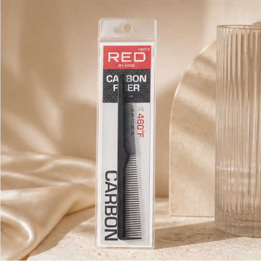 Kiss - Red Carbon Barber Comb - image 2