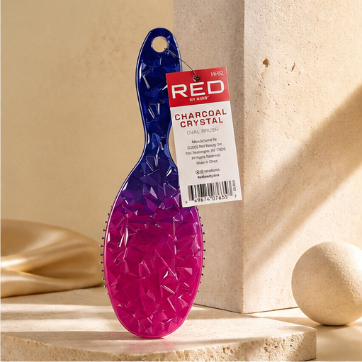 Kiss - Red Crystal Charcoal Oval Paddle Brush - image 2