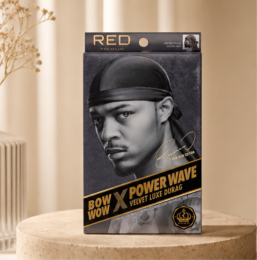 Kiss - Red Power Wave Velvet Durag (black) - image 1