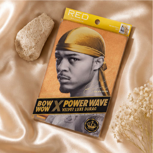 Kiss - Red Power Wave Velvet Durag (gold) - image 3