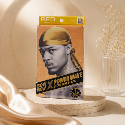 Kiss - Red Power Wave Velvet Durag (gold) - image 4