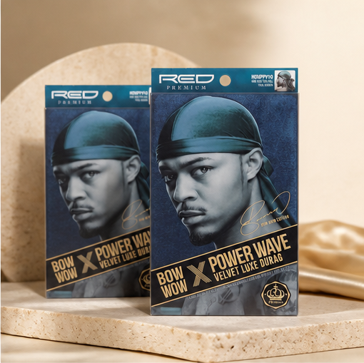 Kiss - Red Power Wave Velvet Durag (teal Green) - image 2