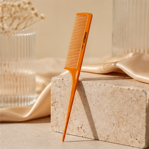 Kiss - Red Professional Bone Rat Tail Comb - image 2