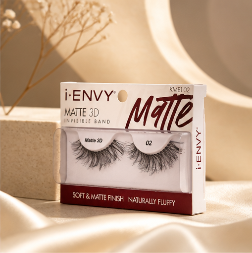 Kiss I Envy Eyelashes Matte 3D Invisible Band - KMEI04 - image 2