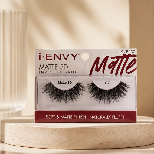 Kiss I Envy Eyelashes Matte 3D Invisible Band - KMEI07 - image 1