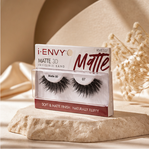 Kiss I Envy Eyelashes Matte 3D Invisible Band - KMEI07 - image 2
