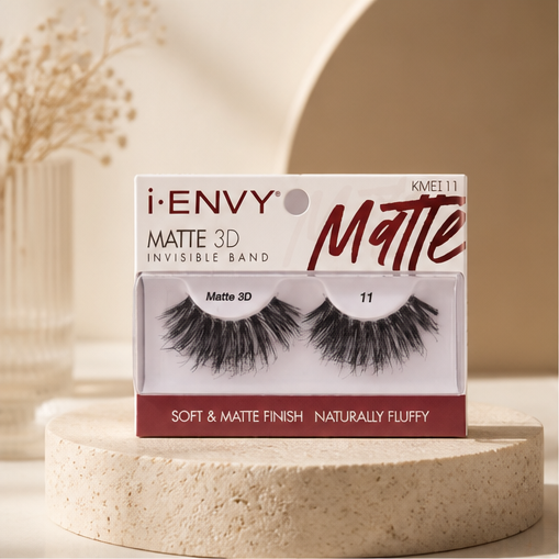 Kiss I Envy Eyelashes Matte 3D Invisible Band - KMEI08 - image 1