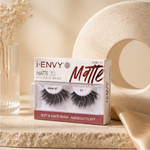 Kiss I Envy Eyelashes Matte 3D Invisible Band - KMEI08 - image 2