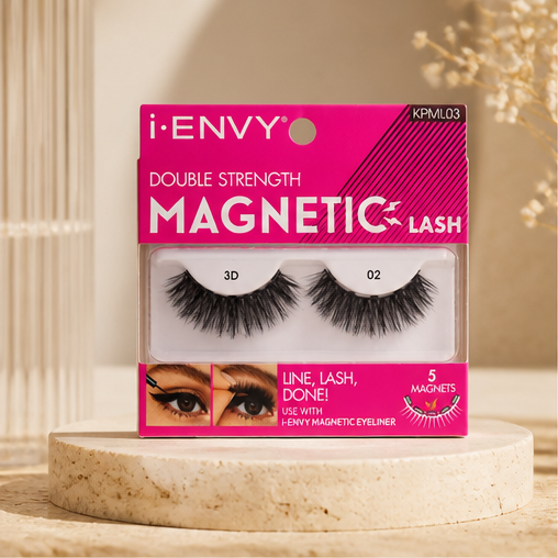 Kiss Lashes Magnetic 3D-Style 01, One Size, Black 02 - image 1