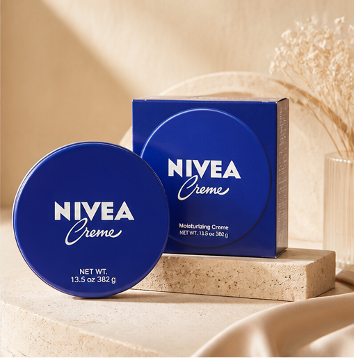 NIVEA Creme Body Face and Hand Moisturizing Cream 13.5 Oz Tin - image 2