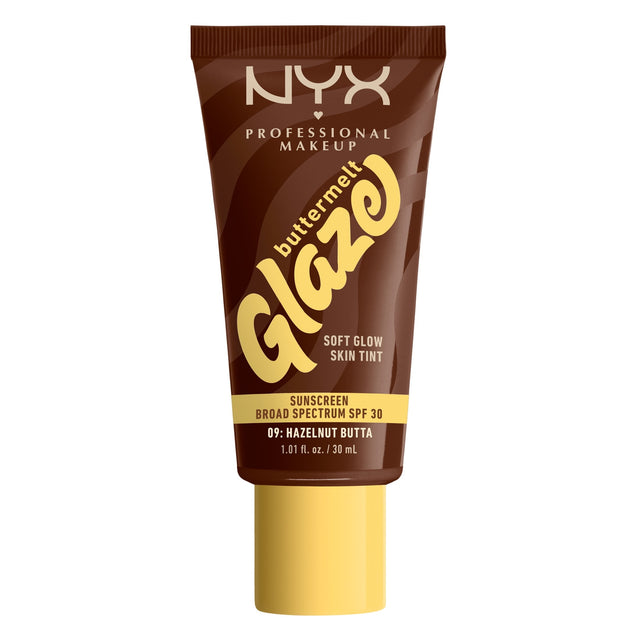 NYX Professional Makeup Buttermelt Glaze Skin Tint, SPF 30, Hazelnut Butta - image 1