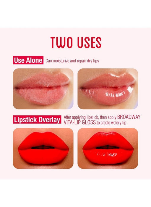 Ruby Kisses Broadway Lip Gloss Vita-Lip Clear Lip Gloss 6 Pack Moisturizing Soothing Super Glossy with Vitamin Oil Coconut - image 1